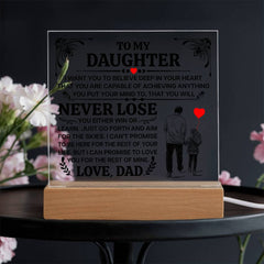 To My Daughter Promise – Acrylic Square